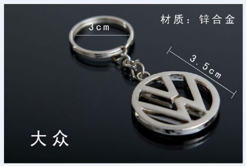 Car logo key chain metal double sides keychain key ring for volkswagen\free ship