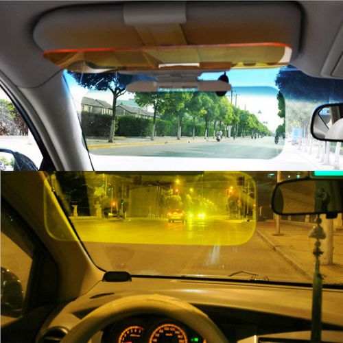 Car anti-glare goggle day &amp; night vision driving mirror sun visor clip board hd