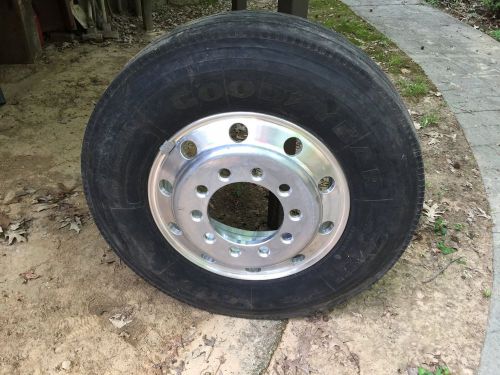 New polished aluminum wheel with good tire