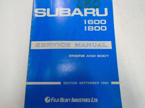 1980 subaru 1600 1800 service repair shop manual factory oem book used