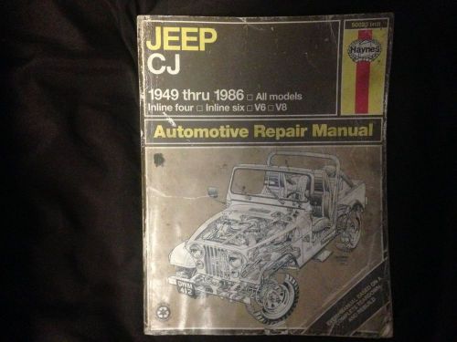 Haynes jeep cj 1949-1986 repair manual