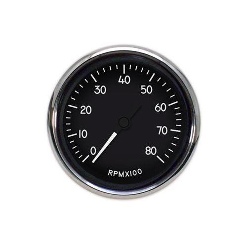 New vintage usa 1940 series tachometer gauge 0-8,000 4 3/8&#034; dia in-dash 40151-01