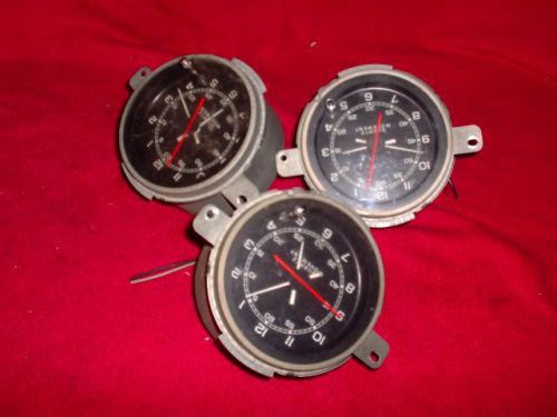3 vintage vehicle quartz dash clocks from borg