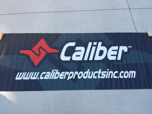 Caliber products banner 36&#034; x 94&#034; track vinyl poster sign garage atv automotive