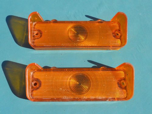 1966 chevy impala ss caprice front turn signal light amber lenses oem