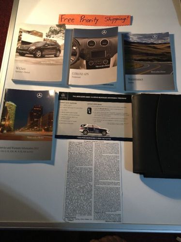 2011 mercedes-benz m-class owners manual w/case. #0086 free priority shipping!