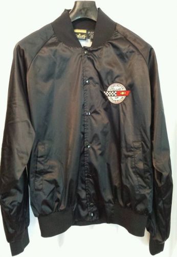 Corvette club of america nylon snap jacket auburn sportswear mens size large