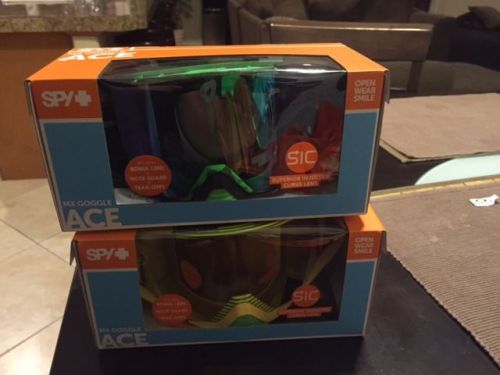 2 new pairs  of spy mx goggles ace  model