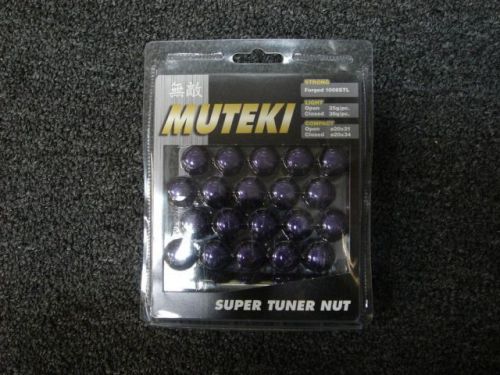 Muteki purple closed wheel lug nuts m12x1.25 nissan subaru wrx sti 240sx jdm