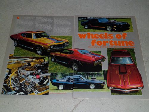 1979 chevrolet z28, 1968 camaro, 1970 dodge challeger, 1971 chevell article / ad
