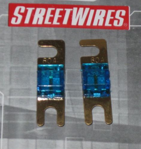 Mtx streetwires 60a  fuse afs 12 volt gold plated 2 pack  us seller