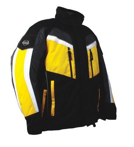 Katahdin gl-3 long cut snowmobile jacket black/yellow sm