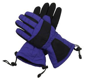 Nylon woman&#039;s large winter gloves - blue