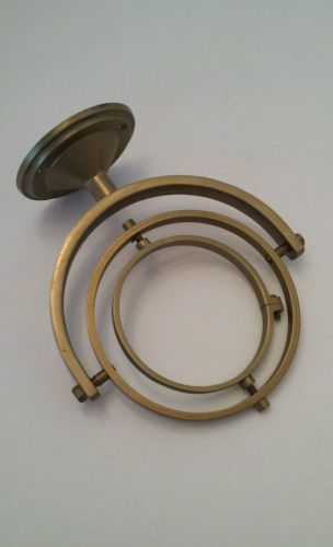 Vintage brass gimbal for yacht lamp or vase