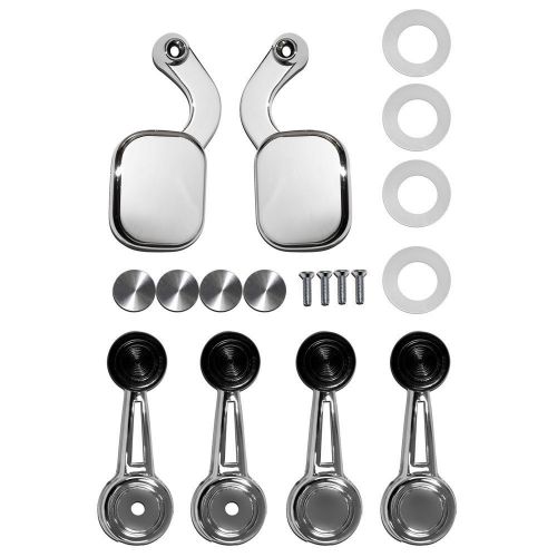 Kit-dh-8-bk mustang interior handle kit w/ knobs coupe/conv 68