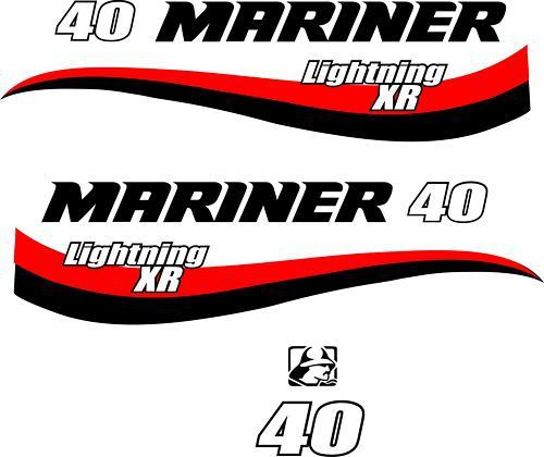 New mariner outboard decal kit  40 lightning injection