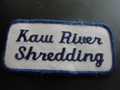 Kaw river shredding,company old work vtg.patch