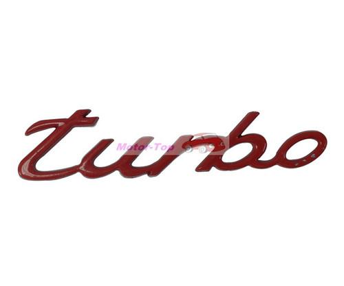 Red turbo rear trunk badge emblem sticker for land rover jaguar audi ford vw bmw