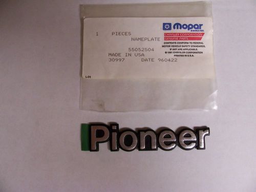 New  vintage jeep cherokee pioneer nameplate made in usa part number 55052504