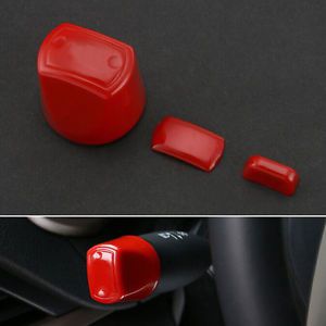 Inner headlight wiper switch button control cover cap for cherokee 14 15 16 red