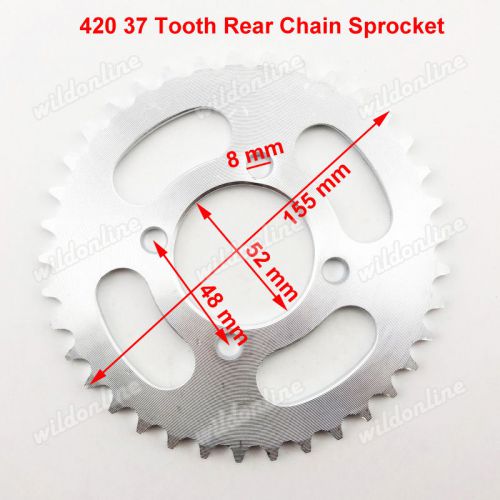 420 37 tooth rear chain sprocket for chinese atv quad taotao sunl pit dirt bike