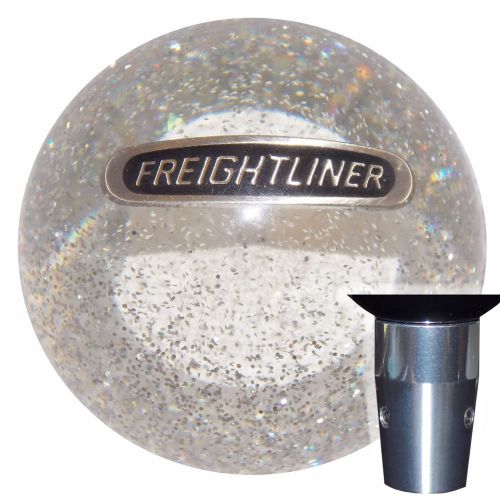 Clear glitter freightliner nonthreaded shift knob kit u.s. made