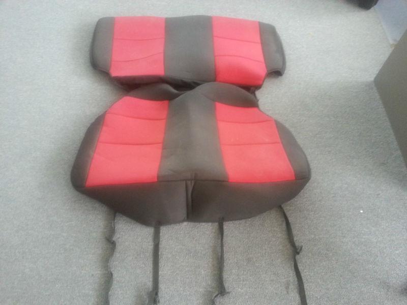 Neoprene Front and Rear Seat Covers Fits Jeep Wrangler Red and Black Fitted, US $29.69, image 6
