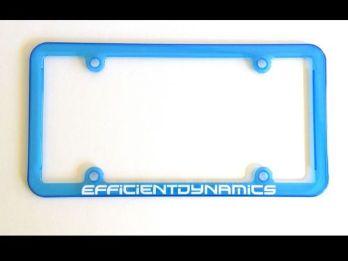 Bmw i blue slimline license plate frame - 4 hole - light polymer plastics