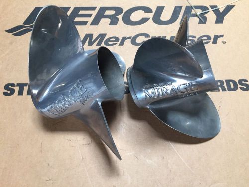 Mercury mirage plus prop set 27 pitch lh/rh 48-18280 &amp; 48-18281 stainless steel