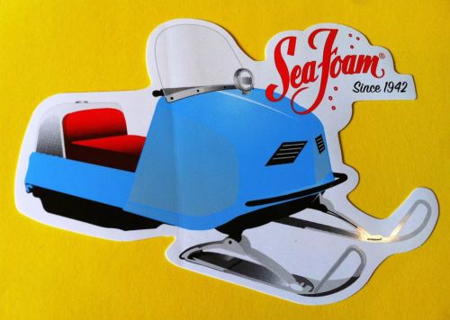 Vintage retro style seafoam snowmobile colorful sticker decal &amp; **bonus decals**