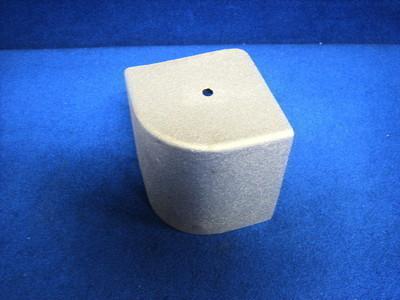 Pontoon corner cap - cast aluminum - 3-1/4" x 3-1/4" x 3-3/4" - round corner