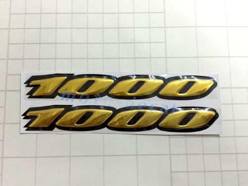 Gold 1000 bling 3d raised chrome decal emblem fairing sticker suzuki gsxr1000