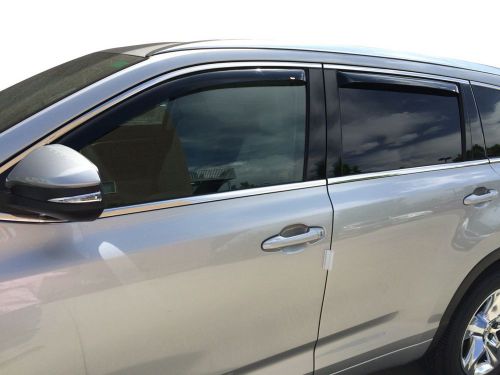 In-channel 4 piece vent visors for a toyota highlander 2014 - 2016