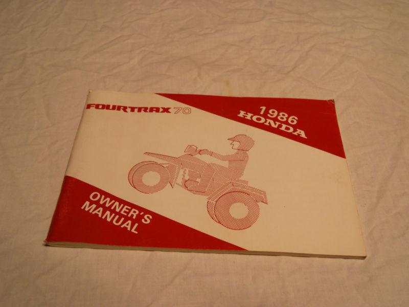 1986 honda fourtrax 70 owner's manual