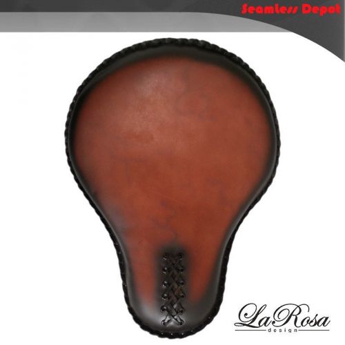16&#034; larosa vintage shedron leather harley bobber rigid custom solo seat