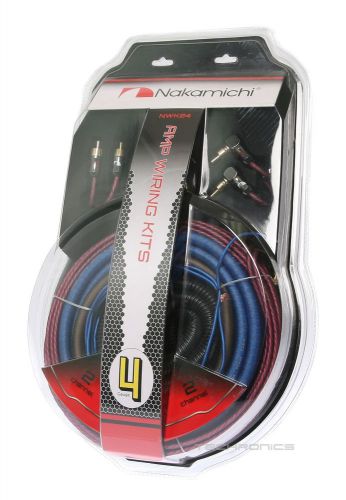 Nakamichi nwk24 4 gauge car audio amplifier installation rca cable wiring kit