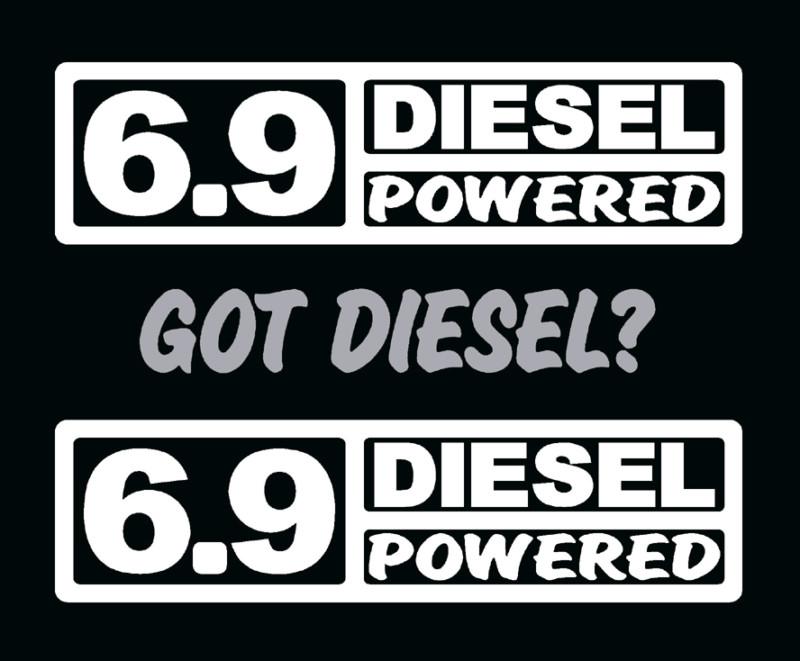 2 diesel powered 6.9 decals 2 chrome got diesel powerstroke emblem sticker badge