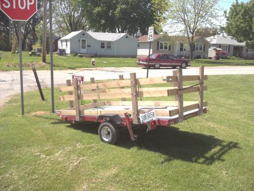 Utility trailer heavy duty folding trailer 1195lbs capacity 48 x 96in with sides