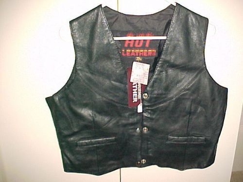 Ladies motorcycle leather vest  size xl quality final closeout!