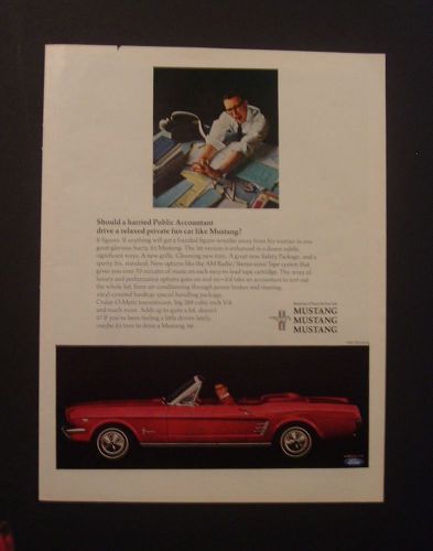 1966 ford mustang convertible original fomoc car ad 11x14 gift 1965 print