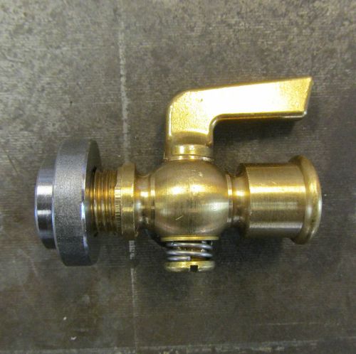 Brass fuel petcock gas stop cock needle valve 1/4 bung motorcycle chopper bobber