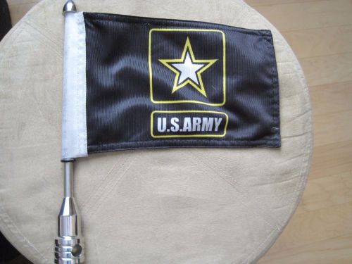 Us army flag mount chrome harley davidson luggage rack