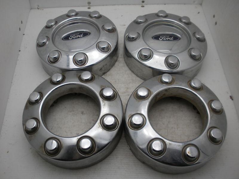 Set of 4 oem 04 05 06 07 08 ford f250 f350 chrome  center caps hubcaps