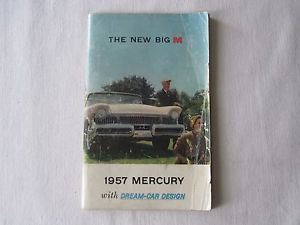 Original 1957 mercury car handbook owner&#039;s manual booklet dream car design big m