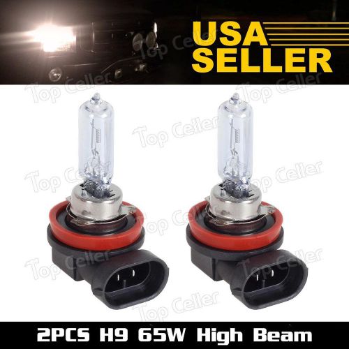 1pair h9 high beam headlamp 65w 2000lm 6000k white halopro high performance