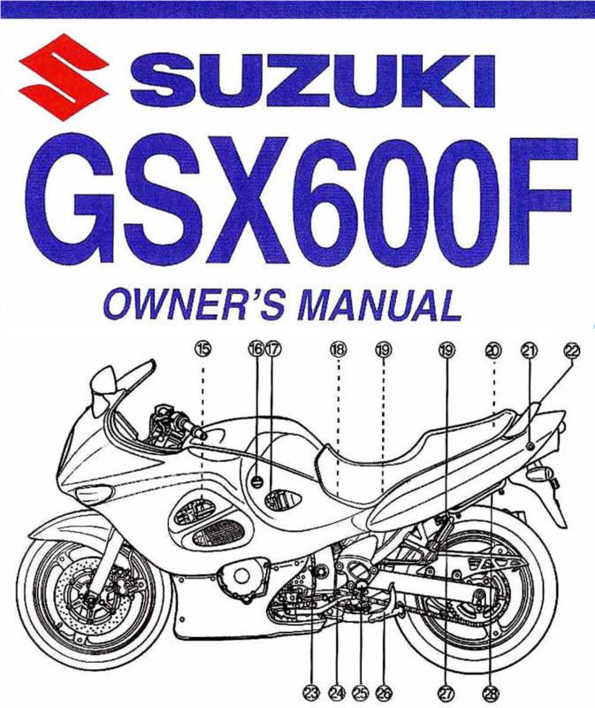 2006 suzuki gsx600f katana motorcycle owners manual -gsx 600 f -suzuki-gsx600