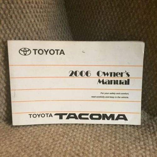2006 toyota tacoma owners manual