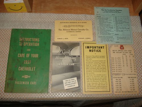 1937 chevy owners manual set original rare oem glovebox books
