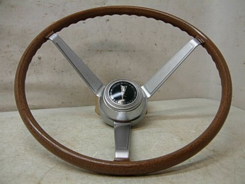 1968 pontiac gto gm orig walnut steering wheel hub horn button real 68 survivor
