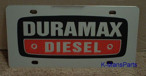 Chevrolet duramax diesel emblem stainless steel vanity license plate tag